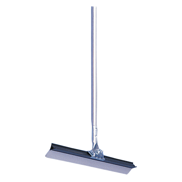 Rugged and high performance cleaning, indestructible squeegee has 24" straight blade and an all-steel frame, connectors and 5' steel handle. Ships unassembled.