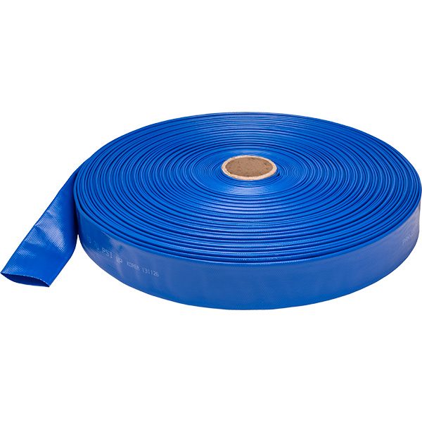 2" heavy-duty PVC reinforced discharge hose used for swimming pool cleaning.