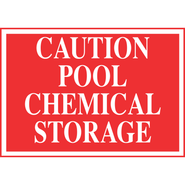 Caution Pool Chemical Storage is made of thick, durable polyethylene plastic with 3/16" eyelet in each corner for easy installation.