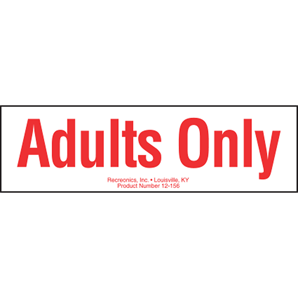 Adults Only sign is made of polyethylene plastic and designed for commercial pool facilities. Meets the requirements of most state and municipal codes.