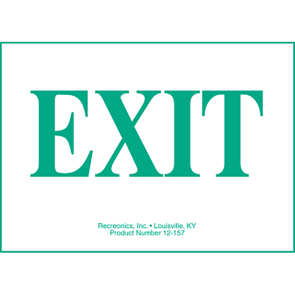 Polyethylene plastic Exit sign is designed for commercial pool facilities and meets the requirements of most state and municipal codes.