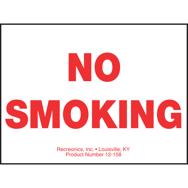 Polyethylene plastic No Smoking sign is designed for commercial swimming pool facilities and meets the requirements of most state and municipal codes.