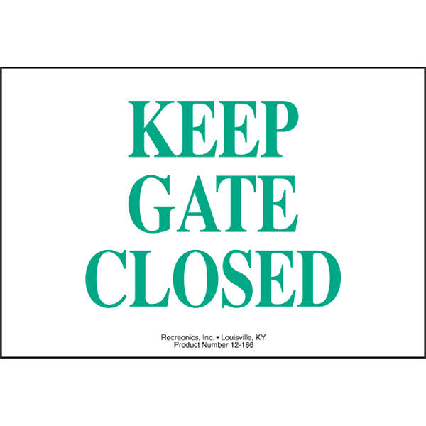 Keep Gate Closed swimming pool sign is designed for commercial pool facilities and meets the requirements of most state and municipal codes.