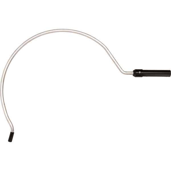 This heavy-duty single aluminum shepherds crook can be attached directly to the super tough fiberglass poles.
