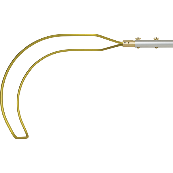Double loop shepherds crook lifeguard rescue hook with 8' or 16' pole is ideal for safe poolside or beach front rescues.