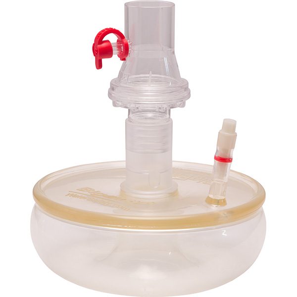 BigEasy CPR Rescue Breathing Mask has an elevated perimeter for improved grip, increased density bladder, and one-way valve with built-in O2 port.