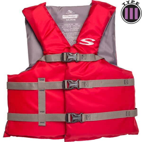 USCG Approved Adult Universal Classic Life Vest - red