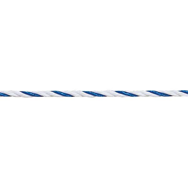 1/4" blue-white floating polypropylene swimming pool rope is made for harsh swimming pool environments.