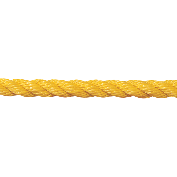 3/4" yellow floating polypropylene swimming pool rope is made for harsh swimming pool environments.