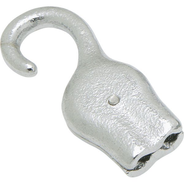 Chrome Plated Bronze Loop Style Rope Hook for 3/8" Swimming Pool Rope