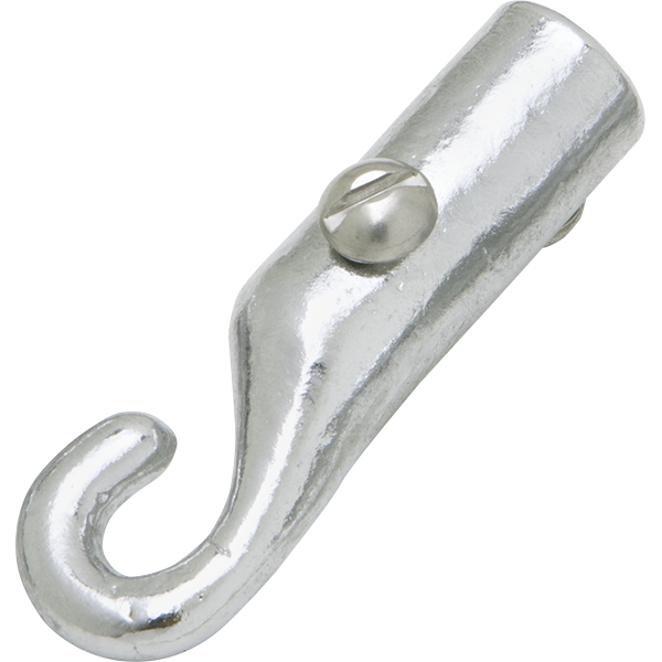 3" CPB standard entry rope hook fits 1/2" swimming pool rope.