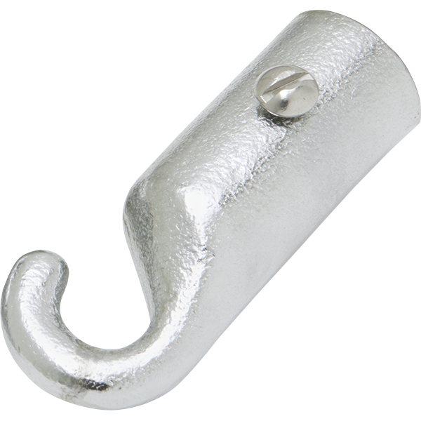 3 11/16" CPB standard entry rope hook for 3/4" swimming pool rope.