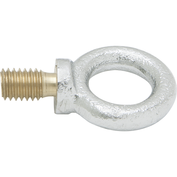 2 1/2" chrome plated bronze replacement eyebolt has a thread length of 5/8", outside diameter of 1 7/16" and an inside diameter of 7/8".