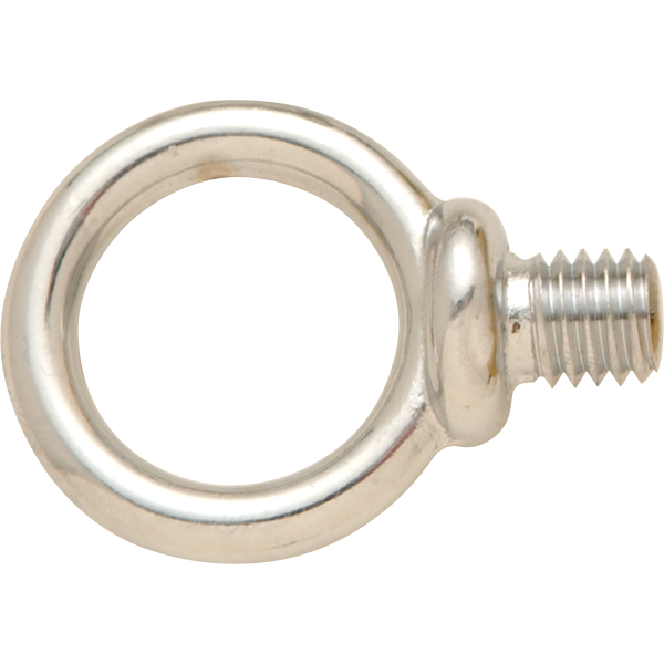 Threaded, chrome plated bronze eyebolt is uses with KDI Paragon standard duty wall anchors.