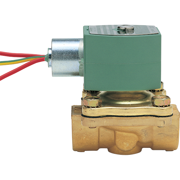 ASCO red hat brass solenoid two-way general service valves.