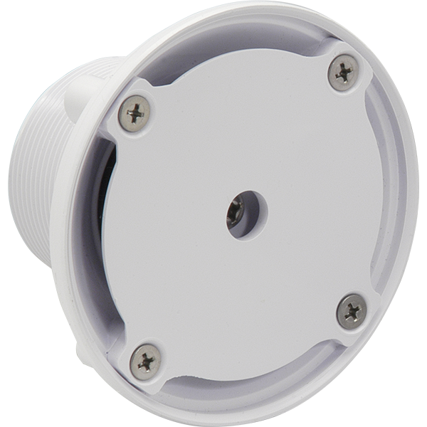 Adjustable, cycolac swimming pool floor inlet fitting with diffuser plate.