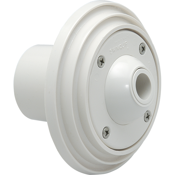 Variable orifice ABS eyeball swimming pool wall inlet fitting.