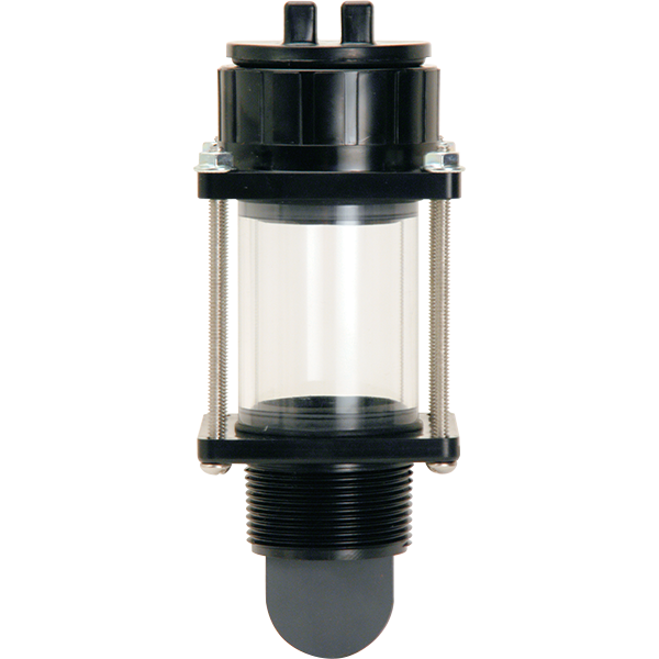 PVC Sight Glass - Threaded Clean-Out Plug for Radial Installations