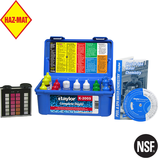 Taylor Technologies Complete 2005 Swimming Pool Water Test Kit K-2005. This product has a Haz-Mat classification.