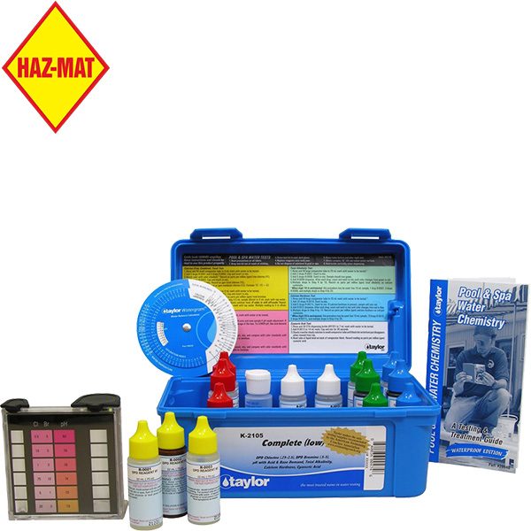 Taylor Complete 2105 Swimming Pool Water Test Kit K-2105. This product has a Haz-Mat classification.
