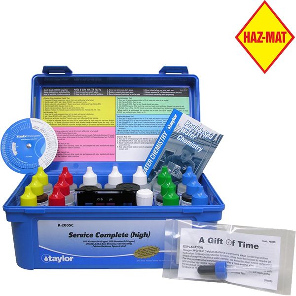 Taylor Service Complete High Swimming Pool Test Kit K-2005C. This product has a Haz-Mat classification.