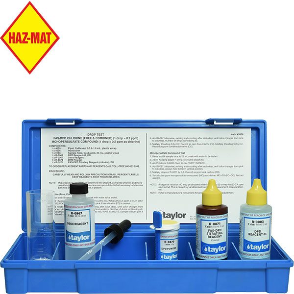 Taylor Technologies Monopersulfate Swimming Pool Test Kit k-1518. This product has a Haz-Mat classification.