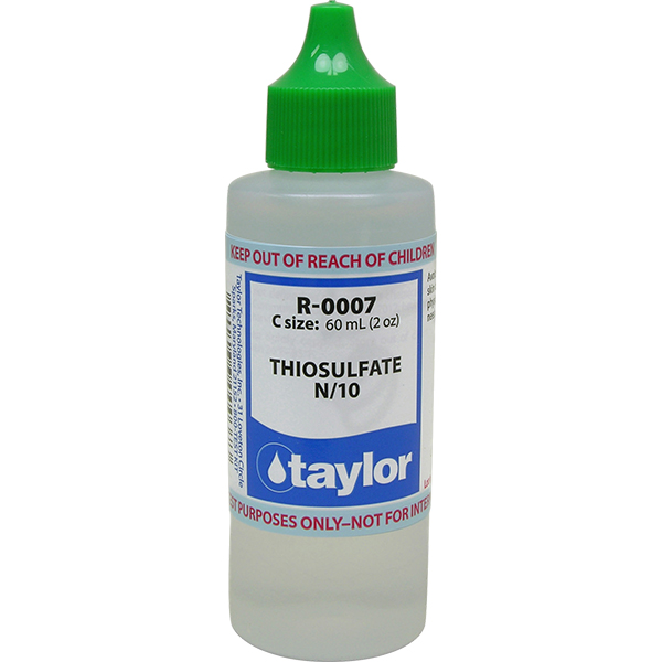 Taylor Swimming Pool Replacement Test Reagent R-0007 Thiosulfate - 2 oz
