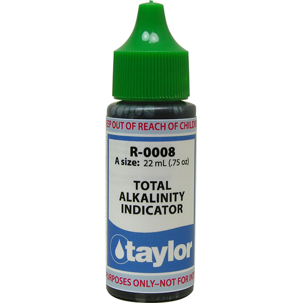 Taylor Swimming Pool Replacement Test Reagent R-0008 Total Alkalinity - .75 oz