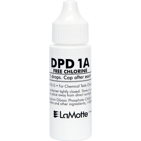 LaMotte Reagent Chlorine DPD 1A - 30 ml is a liquid reagent for swimming pool water testing. LaMotte Replacement Testing Reagent: P-6740-G