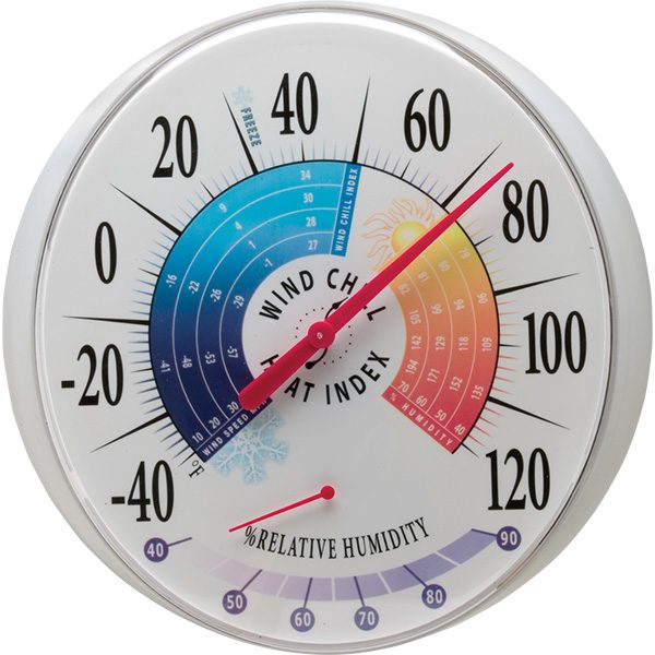Oversized Wall Mounted Wind Chill - Heat Index Thermometer