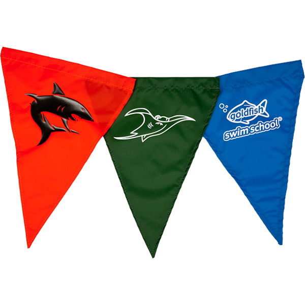 Competitor Swim Nylon Backstroke Flags Graphic - Logo Set-Up Charge