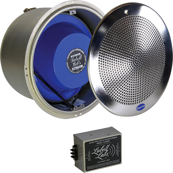 Complete in-wall swimming pool underwater sound speaker system is safe and powerful. 6' optimum depth.