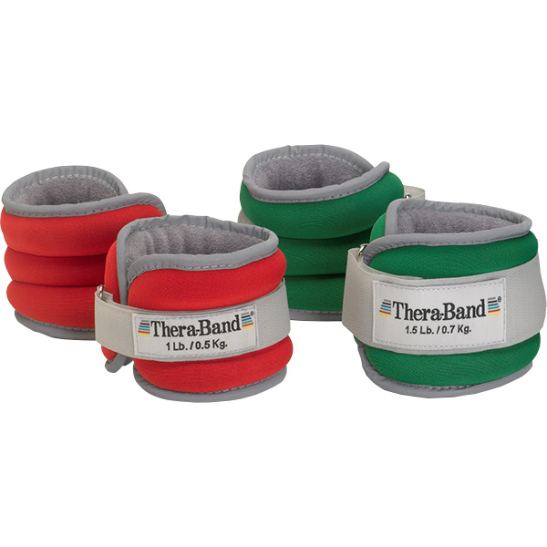 Thera-Band Comfort Fit Ankle-Wrist Weights allow users to increase weight in strength training and rehabilitation programs.