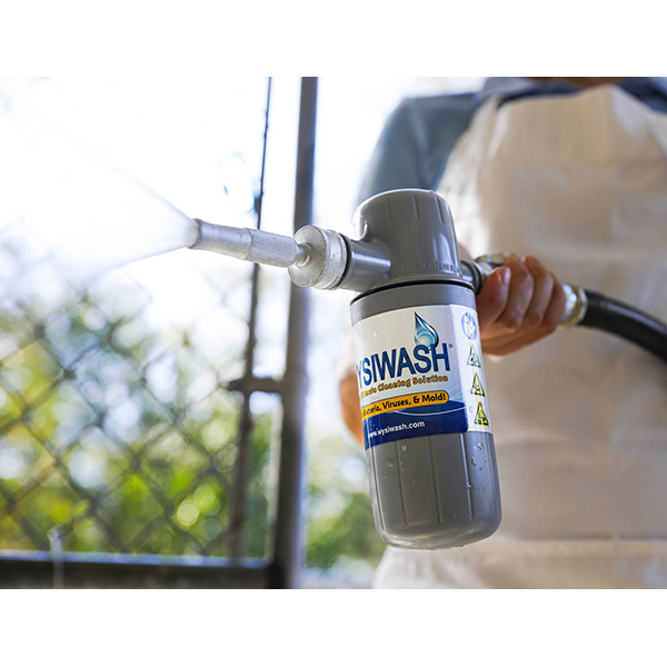 Wysiwash-V Sanitizer power washer hydro-injection venturi system hose-end sprayer sanitize and eliminate odors.