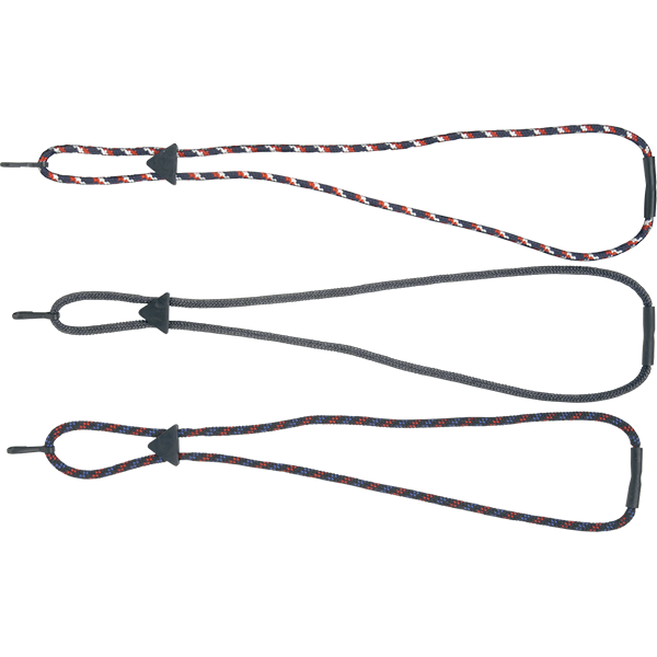Functional, stylish and safe, these breakaway neck lanyards are made of a sturdy multicolored 15" nylon braid with black slider and black lanyard clip.