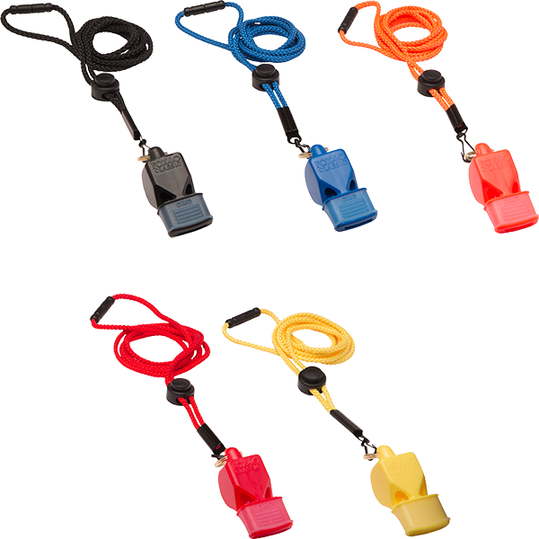 LEPUSHPDJ5816 Pack of 2 Purple Fox 40 Classic CMG Cushion Mouth Grip Sports Whistle with Lanyard 