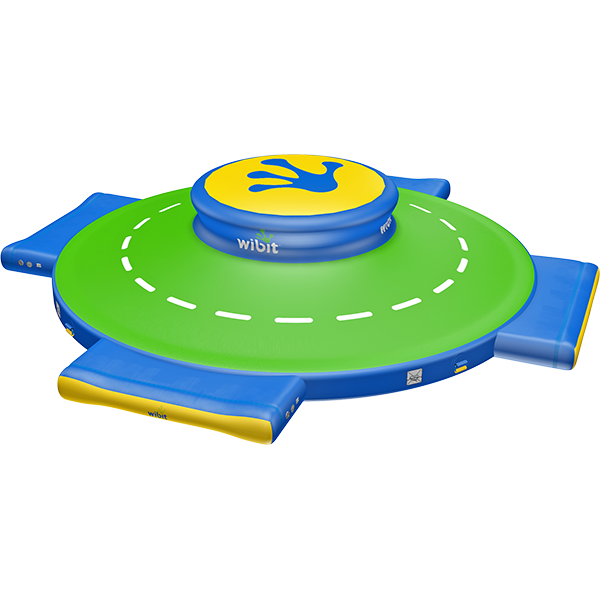 3-D rendering of Wibit Roundabout modular inflatable play product.
