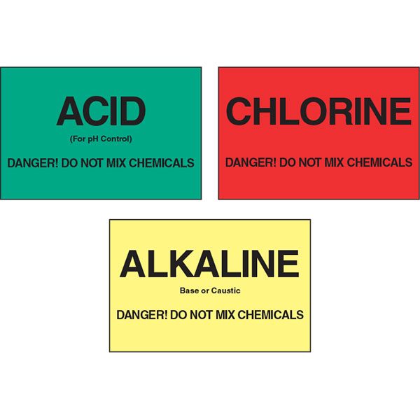 Bulk Chemical Solution Storage Tank Stick-On Labels