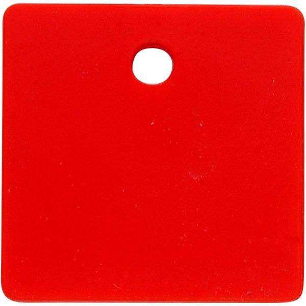 Square Shaped Numbered Plastic Garment Check Tag