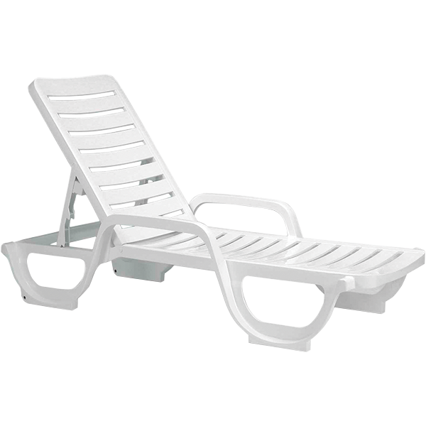 Commercial Grade Resin Bahia Adjustable Chaise Lounge