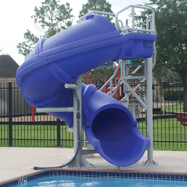 Vortex Full Tube Pool Slide with Staircase