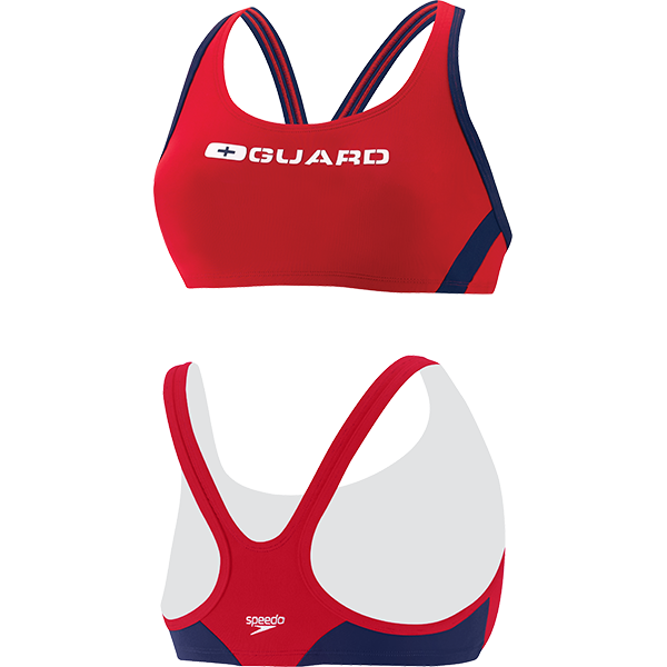 Speedo Womens Guard Sport Bra Swimsuit Top 