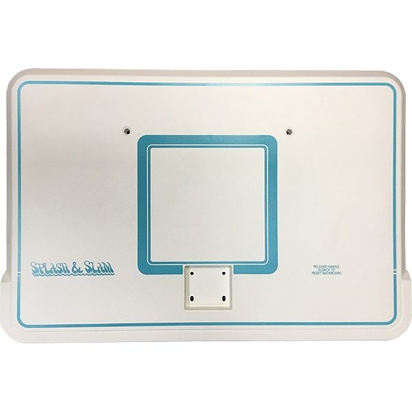 Replacement backboard for the Splash and Slam swimming pool basketball game unit.