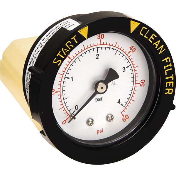 Triton C-Series hi-rate commercial swimming pool sand filters replacement pressure gauge.