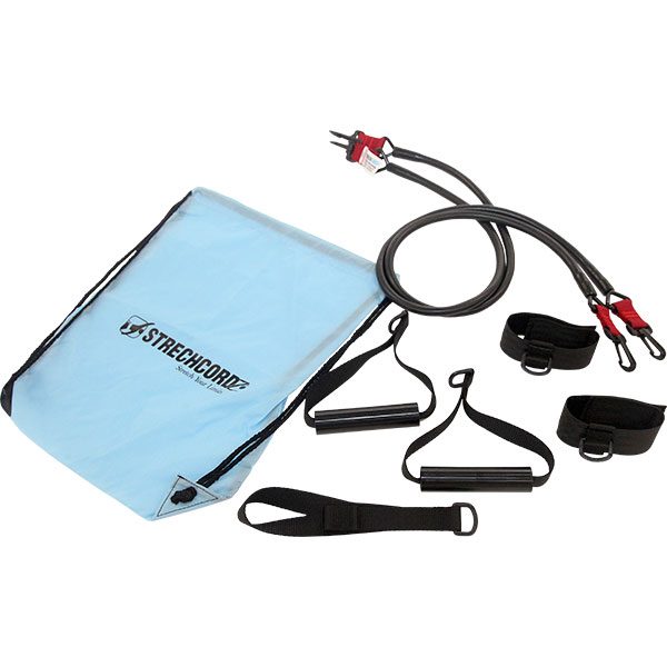 Strechcordz swim strengthening training modular set can be used for nearly any resistance exercise you can imagine.