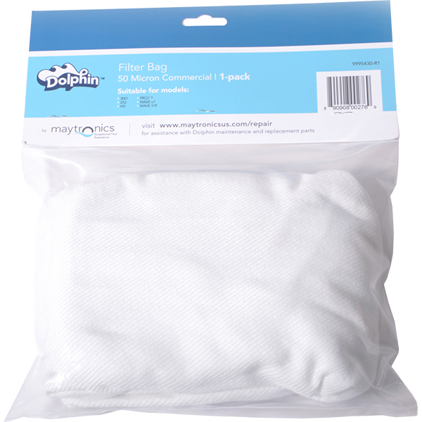 Replacement filter bag for Maytronics Dolphin C5 robotic commercial pool cleaner.