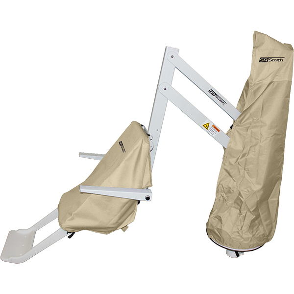 Protective mast and seat covers for the Splash Extended Reach swimming pool access lift.