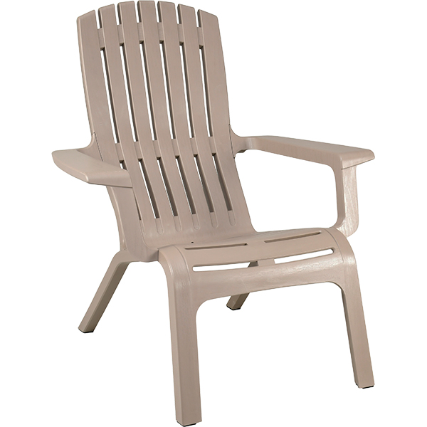 Westport Adirondack chair is made with MPC high-grade polymer and has a dramatic wood-like finish.