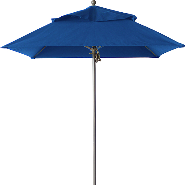 Windmaster 9' marine grade acrylic fabric outdoor umbrella with vent flap.