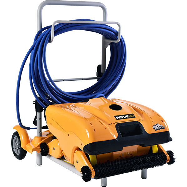 Maytronics WAVE 140 robotic commercial swimming pool cleaner is extra-wide for maximum cleaning efficiency of large pools up to 127'.